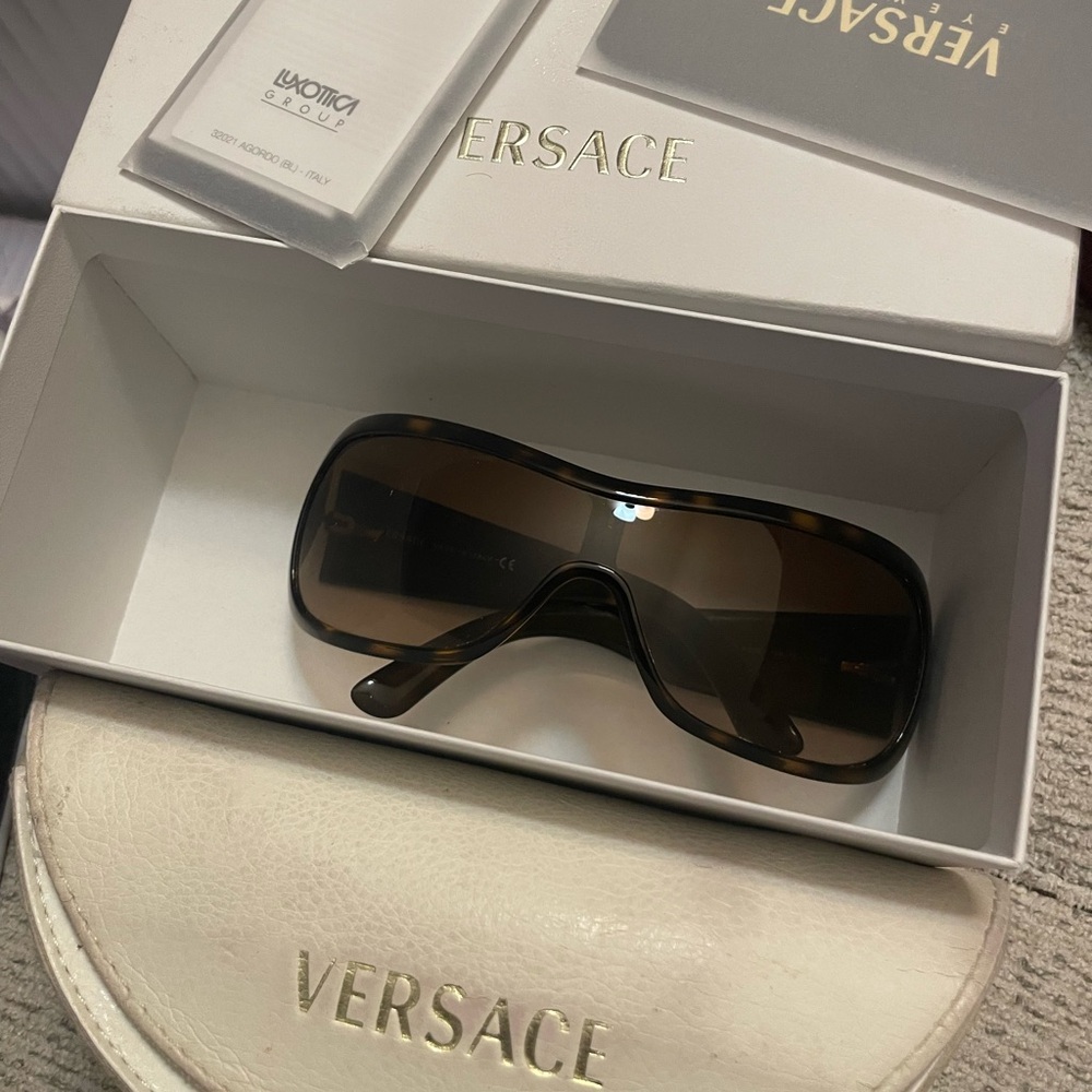 Versace Brown Sunglasses with Tortoise Frame